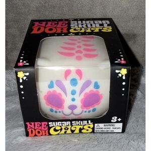 NeeDoh Nee Doh Sugar Skull Cats Squishy New Pink Stress Toy Schylling
